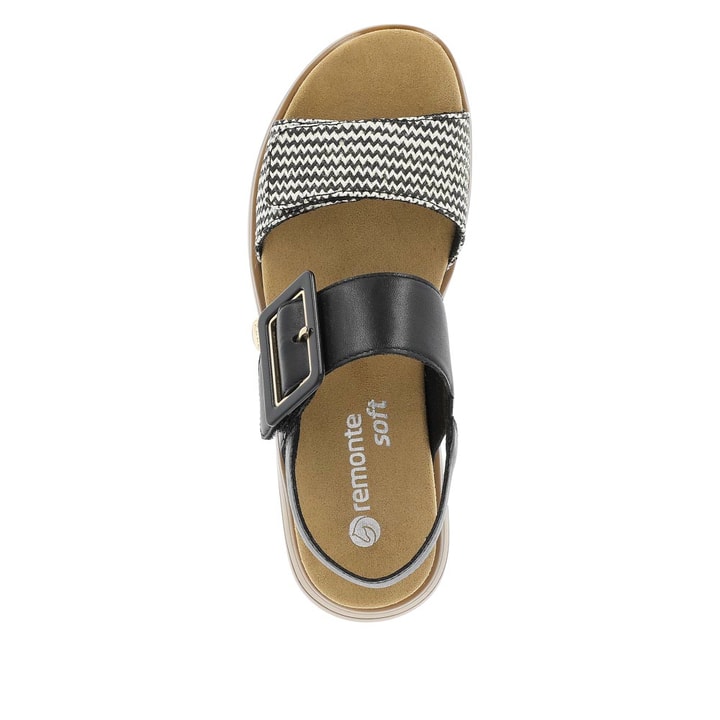 Remonte Artikelnummer D1J53-02 remonte Damen Riemchensandalen tiefschwarz-gestreift Black Friday Preise