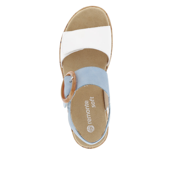 Remonte Artikelnummer R6853-10 remonte Damen Riemchensandalen babyblau-kristallweiß Rabatte dieses Monats