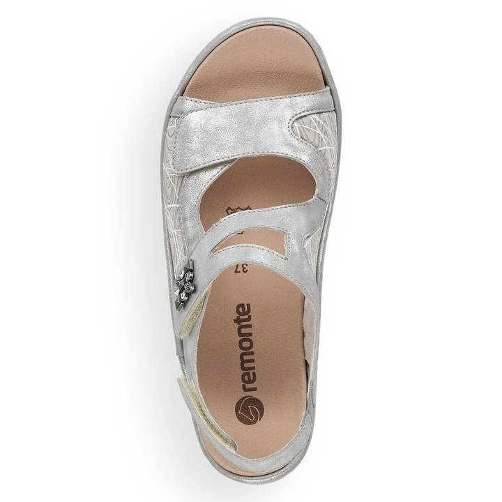 Remonte Artikelnummer D7647-40 remonte Damen Riemchensandalen silber-grau Fabrikpreis