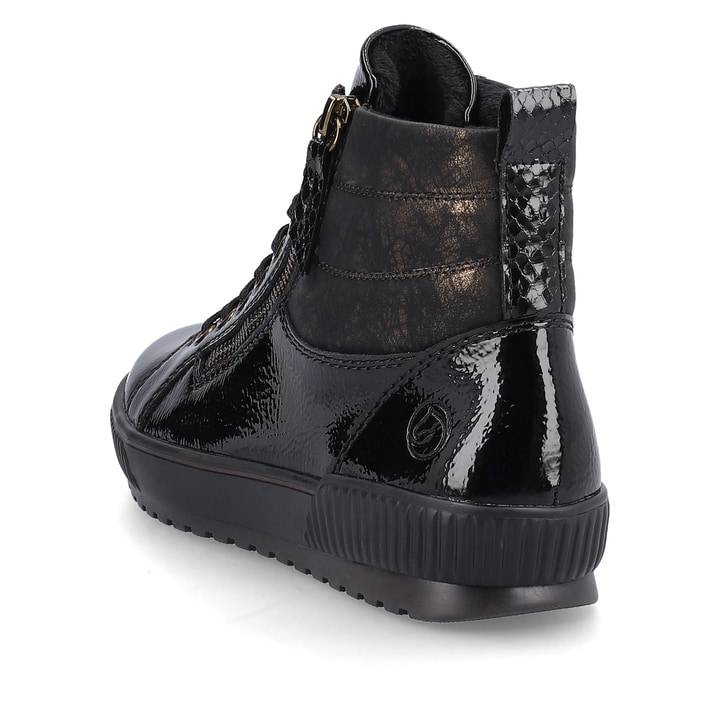 Remonte Artikelnummer D0775-01 remonte Damen Schnürschuhe schwarz-metallic Begrenztes Angebot