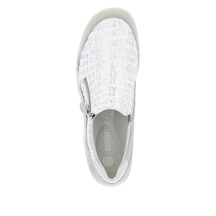 Remonte Artikelnummer R1428-80 remonte Damen Slipper silberweiß-asphaltgrau Heißer Verkauf