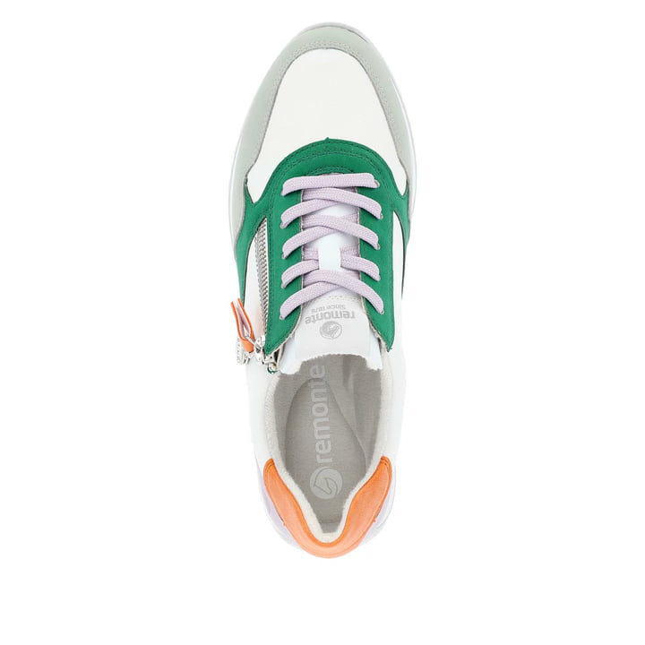 Remonte Artikelnummer D0H01-83 remonte Damen Sneaker weiß-grün-orange Sonderangebot der Fabrik