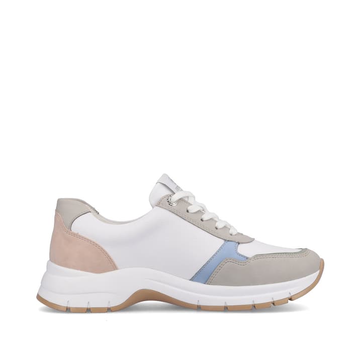 Remonte Artikelnummer D0G02-80 remonte Damen Sneaker reinweiß-altrosa-eisblau Fabrikladen