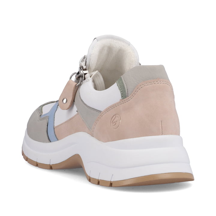 Remonte Artikelnummer D0G02-80 remonte Damen Sneaker reinweiß-altrosa-eisblau Fabrikladen