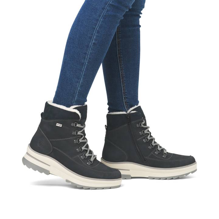 Remonte Artikelnummer D2B74-14 remonte Damen Schnürstiefel stahlblau Räumungsverkauf