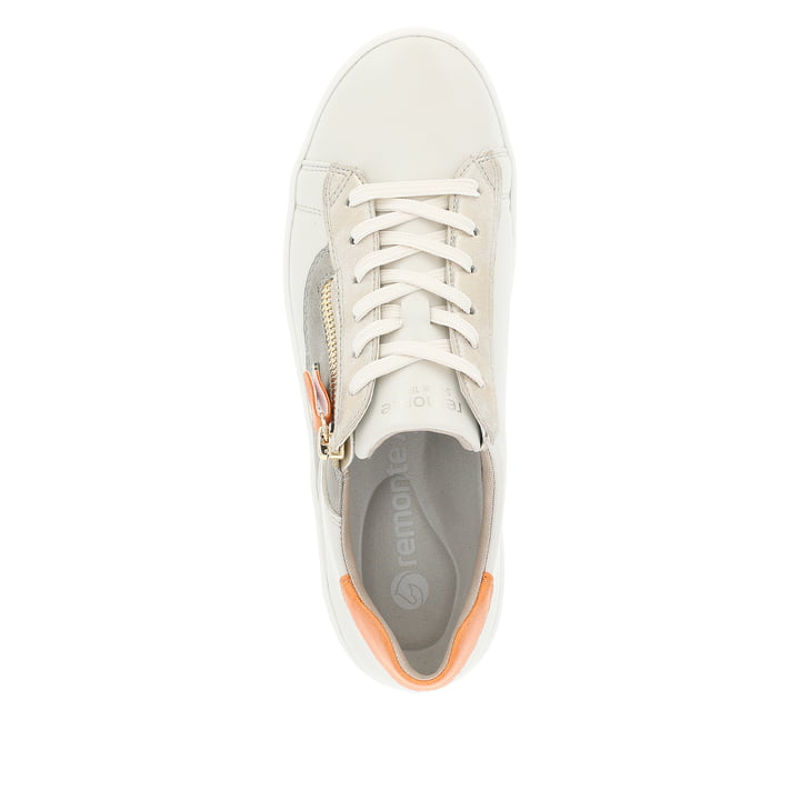 Remonte Artikelnummer D0J03-81 remonte Damen Sneaker altweiß-bronze-glutorange Tiefpreis