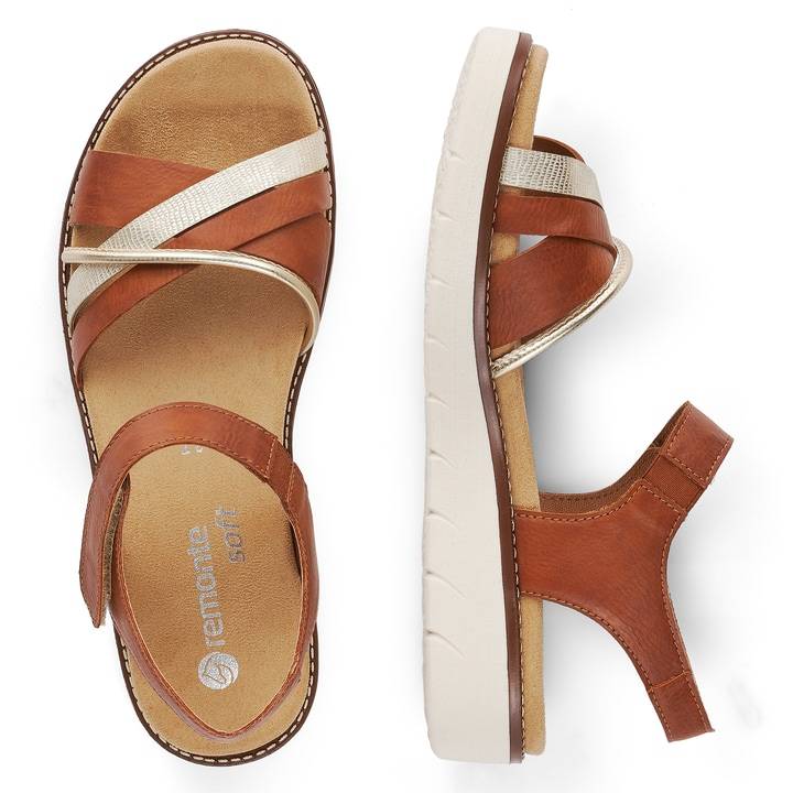 Remonte Artikelnummer D2058-24 remonte Damen Riemchensandalen karamellbraun JETZT KAUFEN