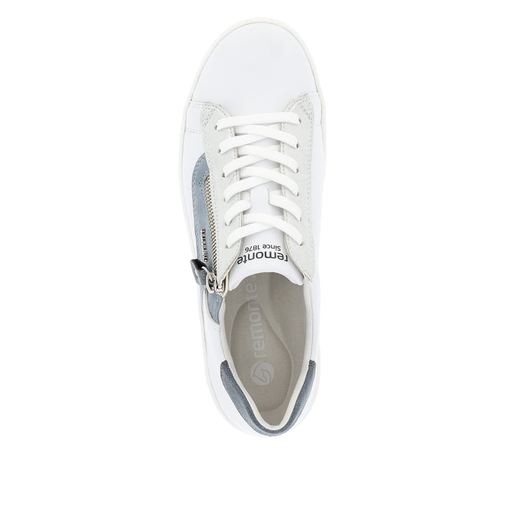 Remonte Artikelnummer D0J03-80 remonte Damen Sneaker perlweiß-metallicblau Letzte 2 Tage