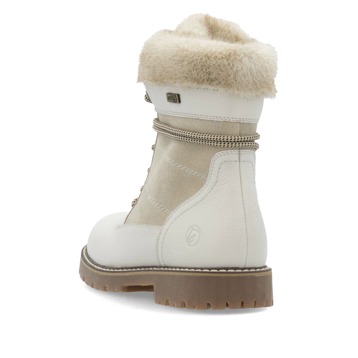 Remonte Artikelnummer D9381-80 remonte Damen Schnürstiefel perlweiß-hellbeige Fabrikladen