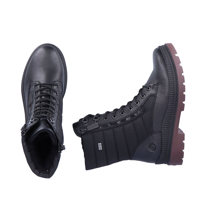 Remonte Artikelnummer D0C76-01 remonte Damen Schnürstiefel nachtschwarz Fabrikpreis