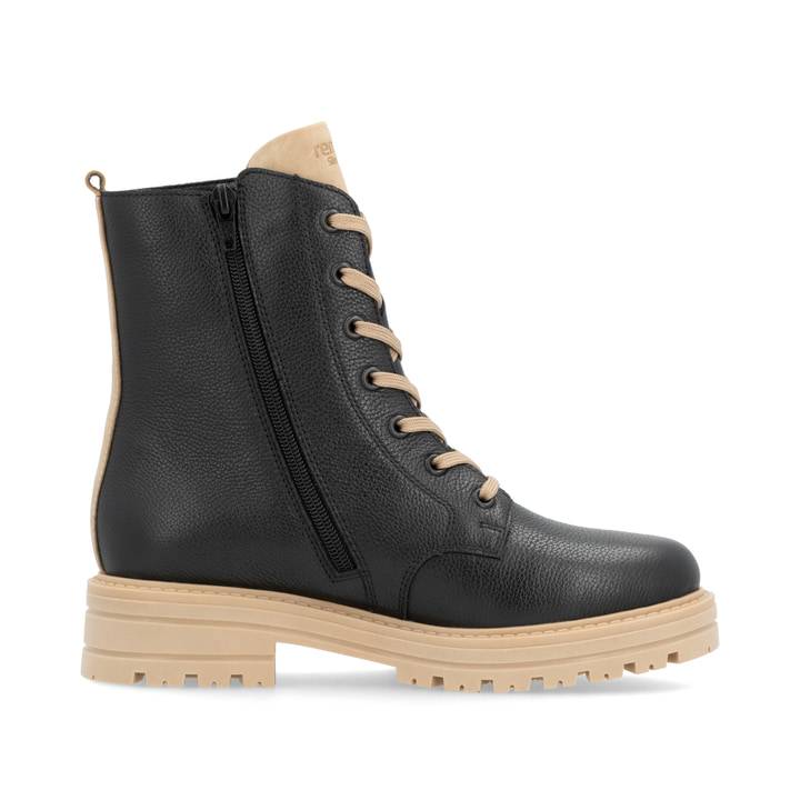 Remonte Artikelnummer D2287-03 remonte Damen Schnürstiefel mattschwarz-puder Weihnachtsangebot