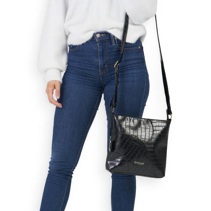 Remonte Artikelnummer Q0704-03 remonte Handtasche glanzschwarz Valentinstagsangebot