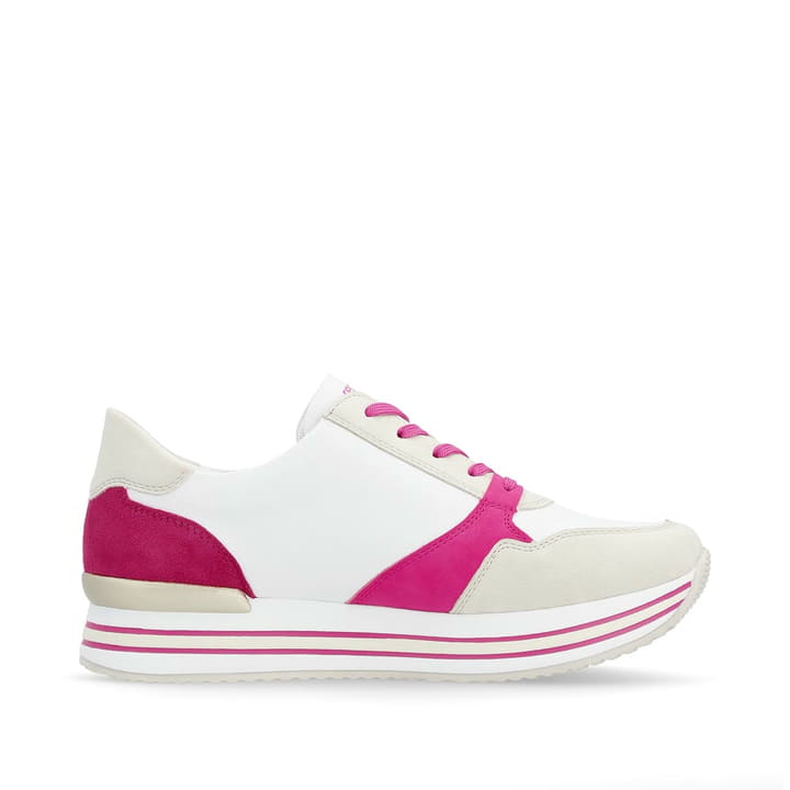 Remonte Artikelnummer D1323-80 remonte Damen Sneaker blütenweiß-fuchsia-orange Muttertagsangebot