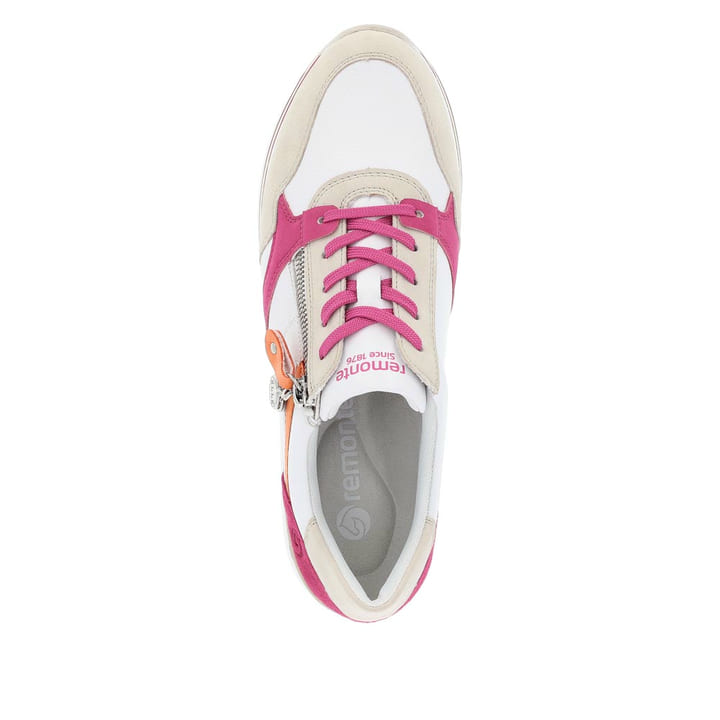 Remonte Artikelnummer D1323-80 remonte Damen Sneaker blütenweiß-fuchsia-orange Muttertagsangebot