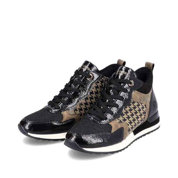 Remonte Artikelnummer R2577-01 remonte Damen Sneaker stahlschwarz-braun Räumungsverkauf
