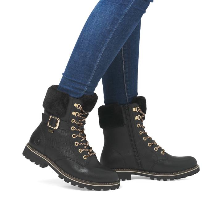 Remonte Artikelnummer D8481-02 remonte Damen Schnürstiefel tiefschwarz Osterangebot