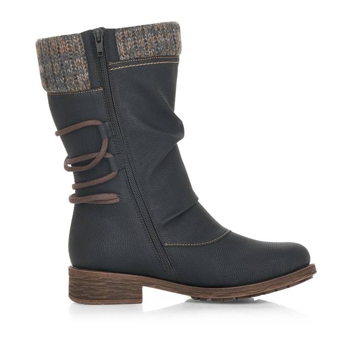 Remonte Artikelnummer D8070-01 remonte Damen Hochschaftstiefel tiefschwarz-grau Neueste Mode