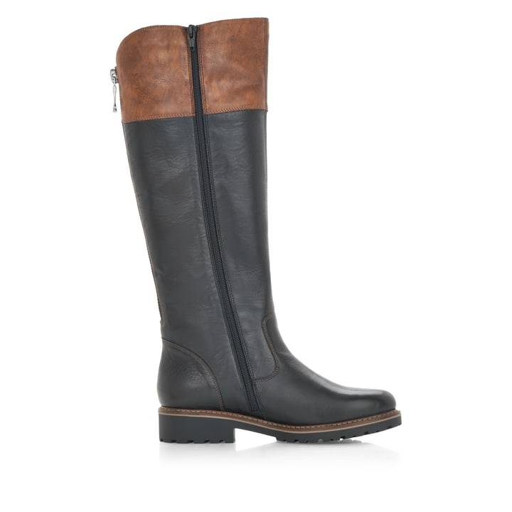 Remonte Artikelnummer R6581-02 remonte Damen Hochschaftstiefel nachtschwarz-nussbraun Blitzangebot