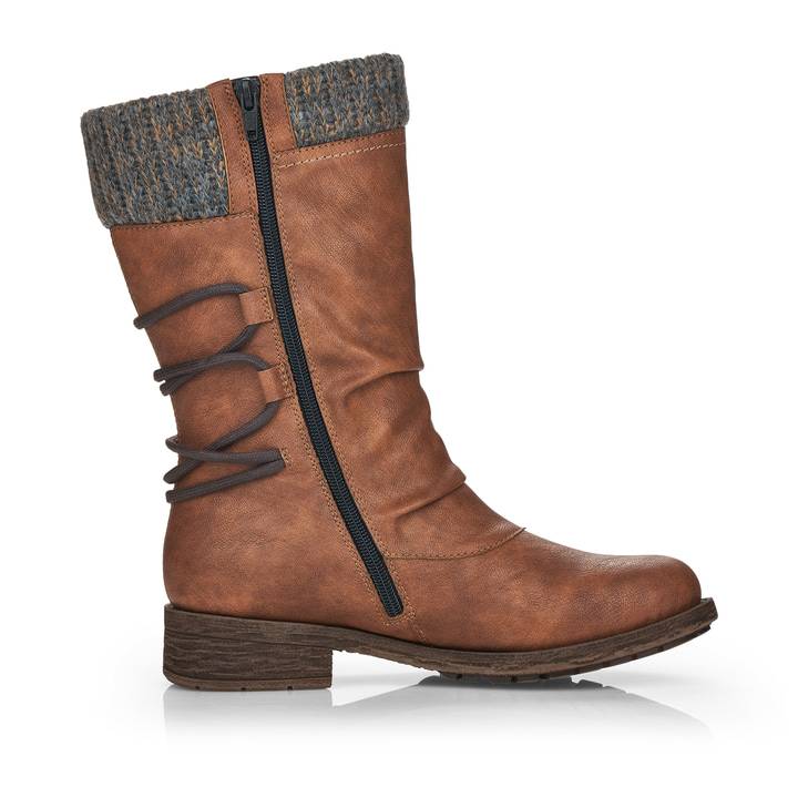 Remonte Artikelnummer D8070-25 remonte Damen Hochschaftstiefel kaffeebraun-dunkelgrau VIP-Rabatte