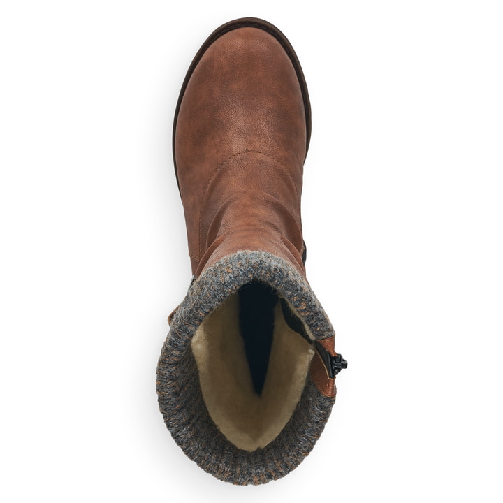 Remonte Artikelnummer D8070-25 remonte Damen Hochschaftstiefel kaffeebraun-dunkelgrau VIP-Rabatte