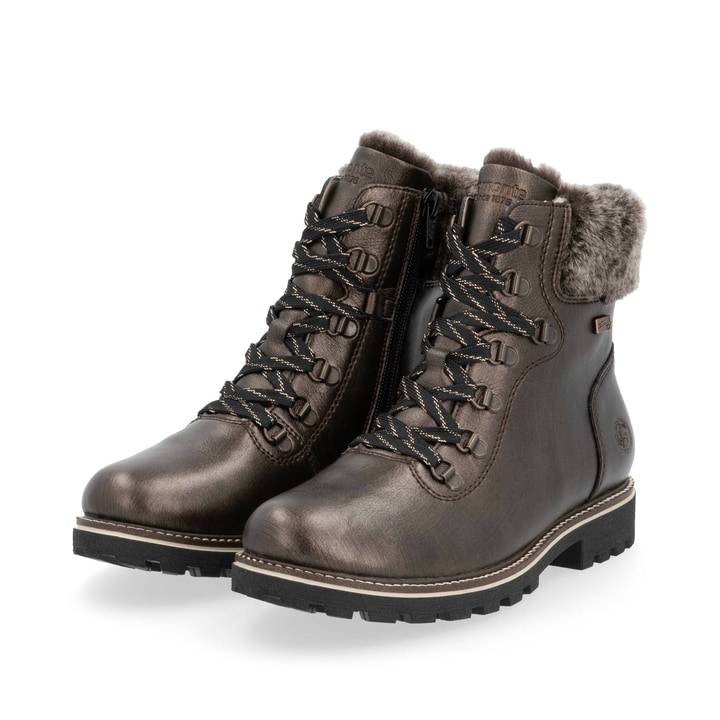 Remonte Artikelnummer D8483-25 remonte Damen Schnürstiefel metallicbraun