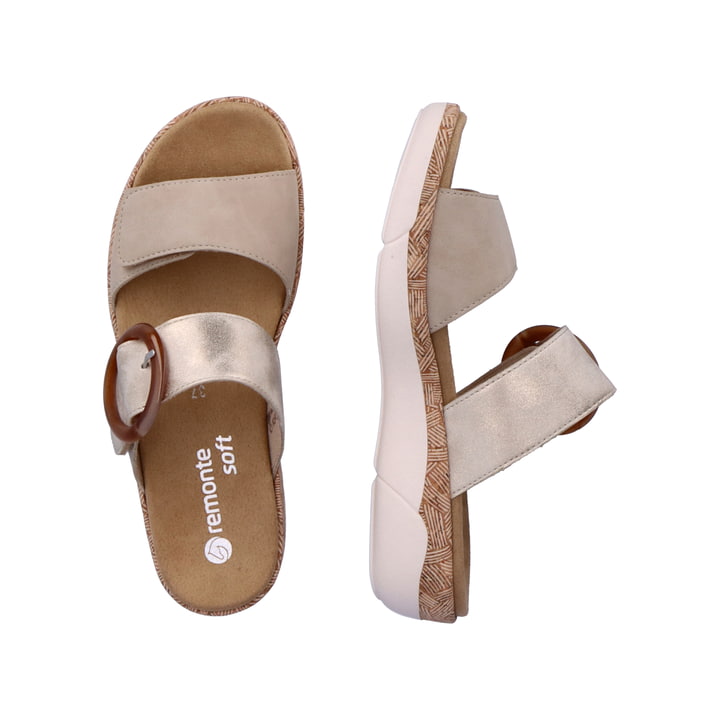 Remonte Artikelnummer R6858-60 remonte Damen Pantoletten champagner-beige Nur noch ein Tag übrig