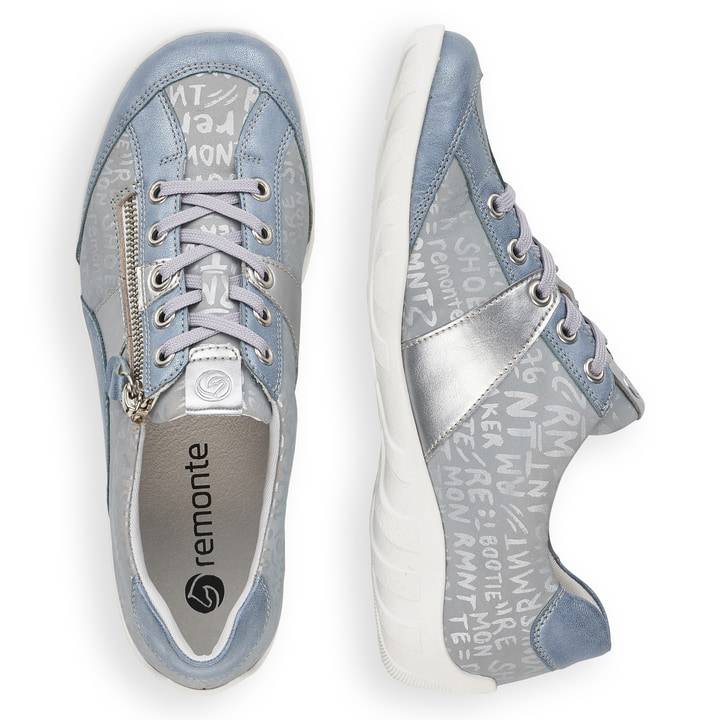 Remonte Artikelnummer R3403-14 remonte Damen Schnürschuhe himmelblau-metallic Im Verkauf
