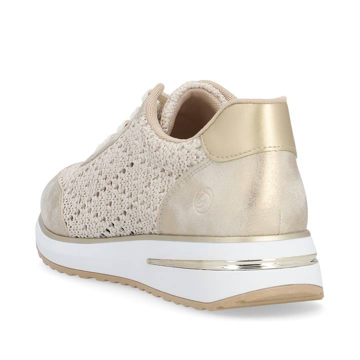 Remonte Artikelnummer D1G04-60 remonte Damen Sneaker beige-metallic Fabrikverkauf