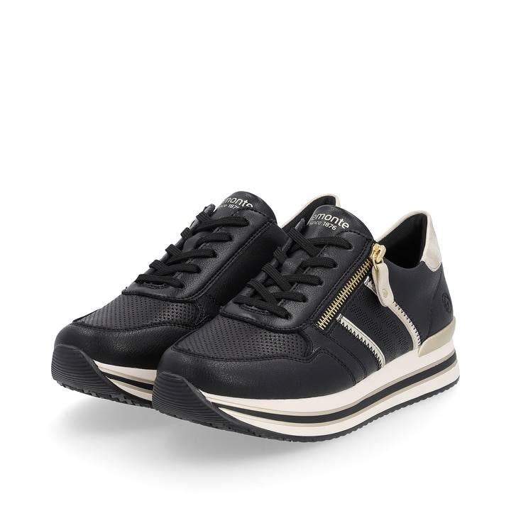 Remonte Artikelnummer D1318-01 remonte Damen Sneaker mattschwarz-gold