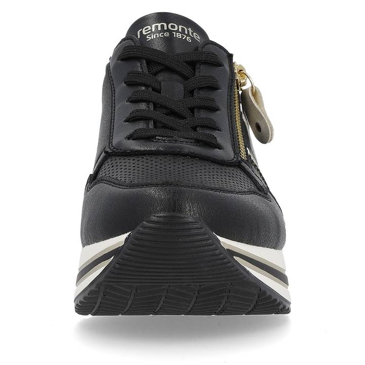 Remonte Artikelnummer D1318-01 remonte Damen Sneaker mattschwarz-gold Fabrik Onlineshop
