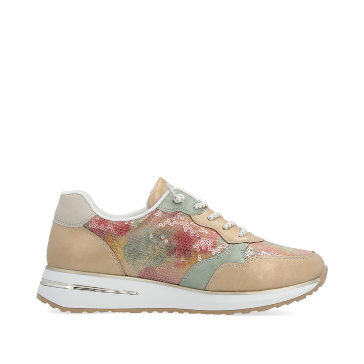Remonte Artikelnummer D1G01-90 remonte Damen Sneaker regenbogenfarbig-sandbeige Sonderangebot
