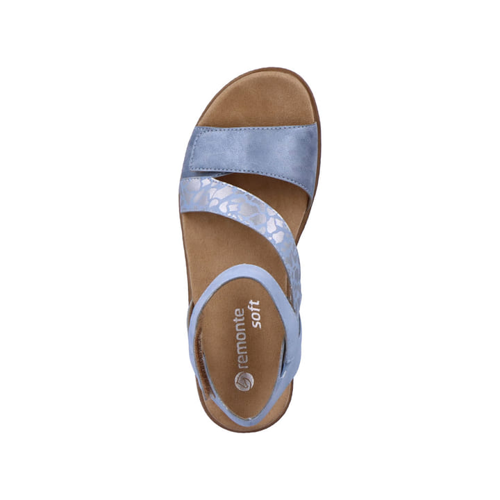 Remonte Artikelnummer D0Q53-10 remonte Damen Riemchensandalen pastellblau-metallic Saisonschlussverkauf