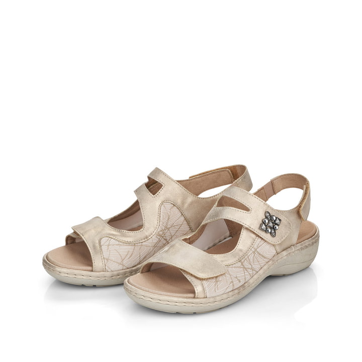 Remonte Artikelnummer D7647-94 remonte Damen Riemchensandalen hellbeige-metallic
