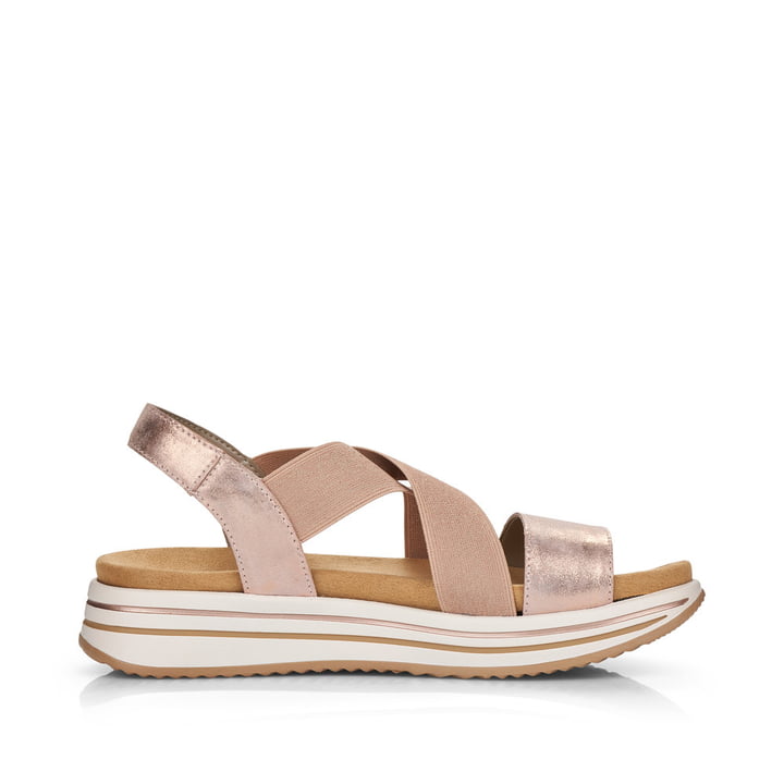 Remonte Artikelnummer R2954-31 remonte Damen Riemchensandalen rosa-metallic VIP-Rabatte