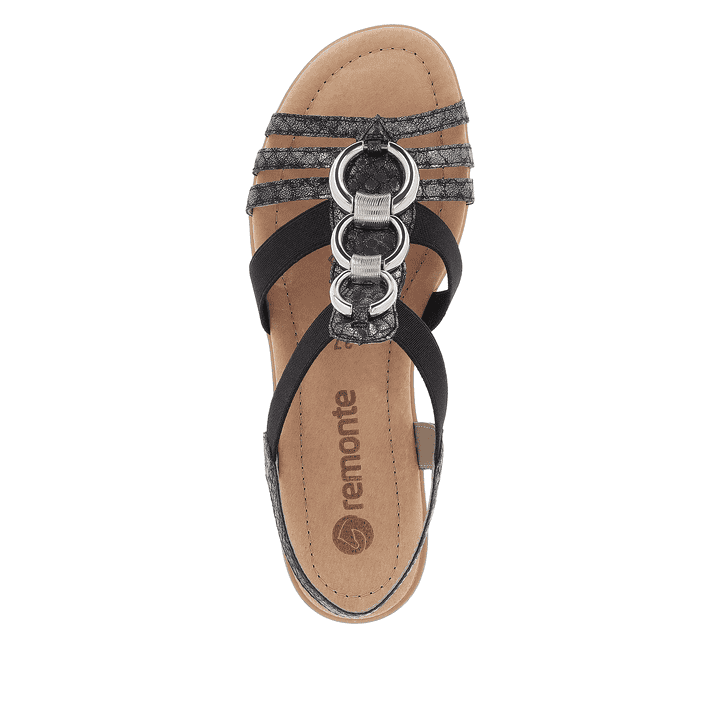 Remonte Artikelnummer R3605-02 remonte Damen Riemchensandalen nachtschwarz-silber Bis zu 50% Rabatt