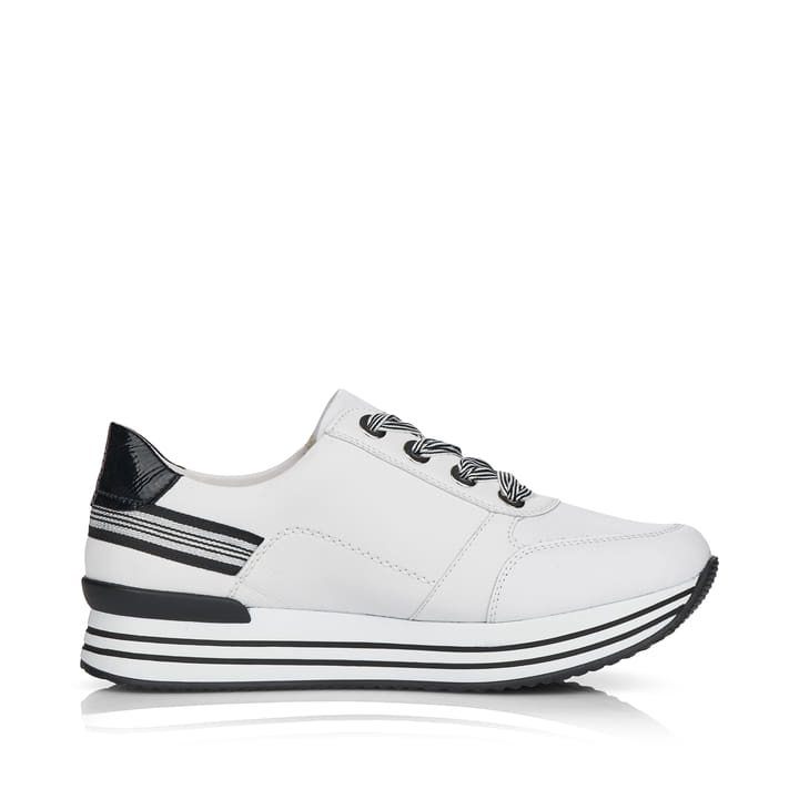 Remonte Artikelnummer D1312-80 remonte Damen Sneaker edelweiß-glanzschwarz Nur noch ein Tag übrig