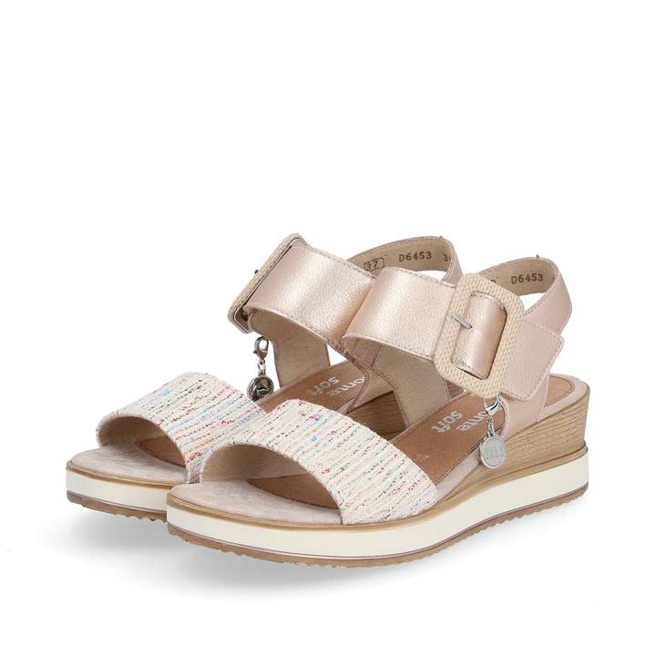 Remonte Artikelnummer D6453-31 remonte Damen Keilsandaletten metallicrosa-multi