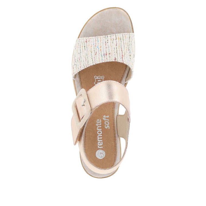 Remonte Artikelnummer D6453-31 remonte Damen Keilsandaletten metallicrosa-multi Preisnachlass