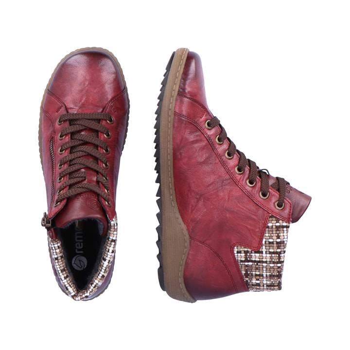 Remonte Artikelnummer R1485-35 remonte Damen Schnürschuhe himbeerrot Weihnachtsangebot
