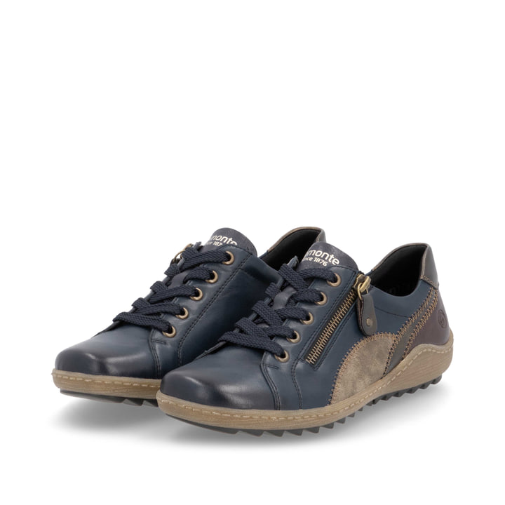 Remonte Artikelnummer R1439-14 remonte Damen Schnürschuhe dunkelblau-braun Blitzangebot