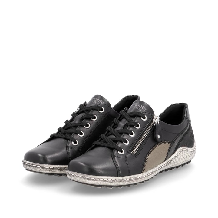 Remonte Artikelnummer R1439-03 remonte Damen Schnürschuhe tiefschwarz-gold Saisonale Angebote
