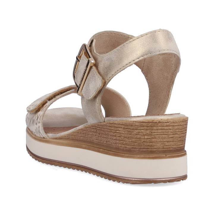 Remonte Artikelnummer D6455-60 remonte Damen Keilsandaletten beige-metallic Kauf eins, bekomm eins gratis