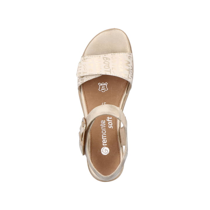 Remonte Artikelnummer D6455-60 remonte Damen Keilsandaletten beige-metallic Kauf eins, bekomm eins gratis
