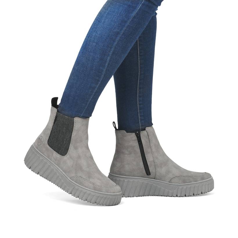 Rieker Artikelnummer N2553-40 Rieker Damen Chelsea Boots mondgrau Riesige Rabatte