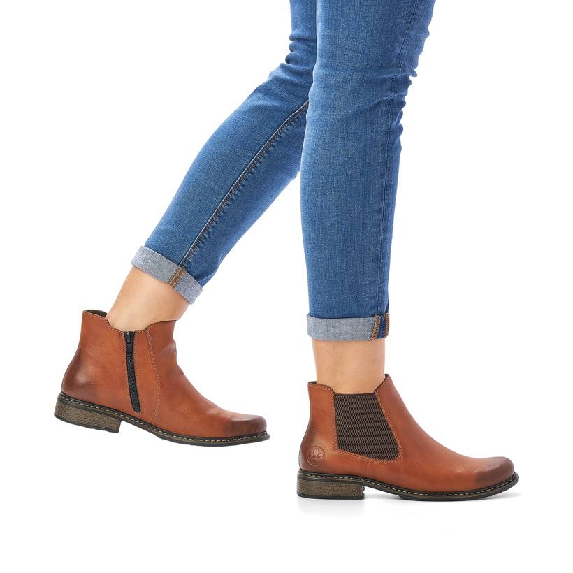 Rieker Artikelnummer Z4994-24 Rieker Damen Chelsea Boots nougatbraun Kostenloser Versand international