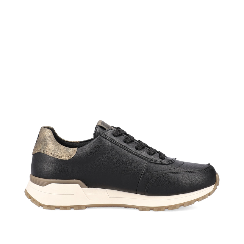 Rieker Artikelnummer W0604-00 Rieker Damen Sneaker Low urbanschwarz-bronze Fabrikladen