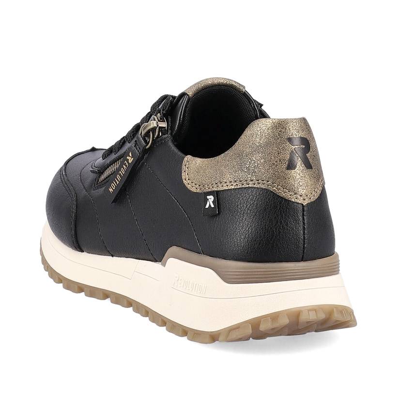 Rieker Artikelnummer W0604-00 Rieker Damen Sneaker Low urbanschwarz-bronze Fabrikladen