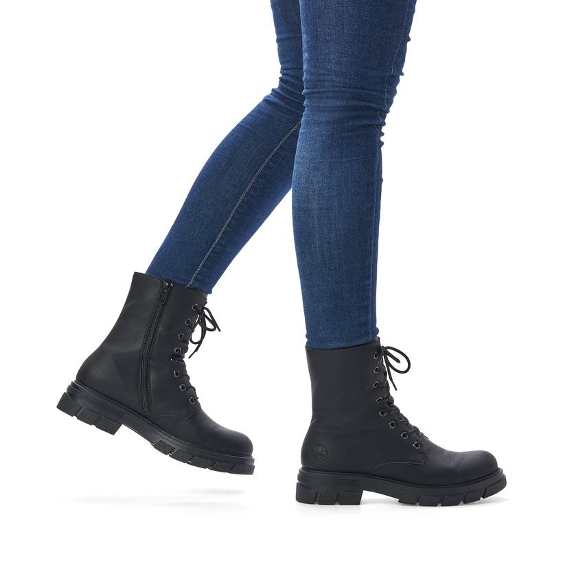 Rieker Artikelnummer Z9120-00 Rieker Damen Biker Boots graphitschwarz Im Verkauf