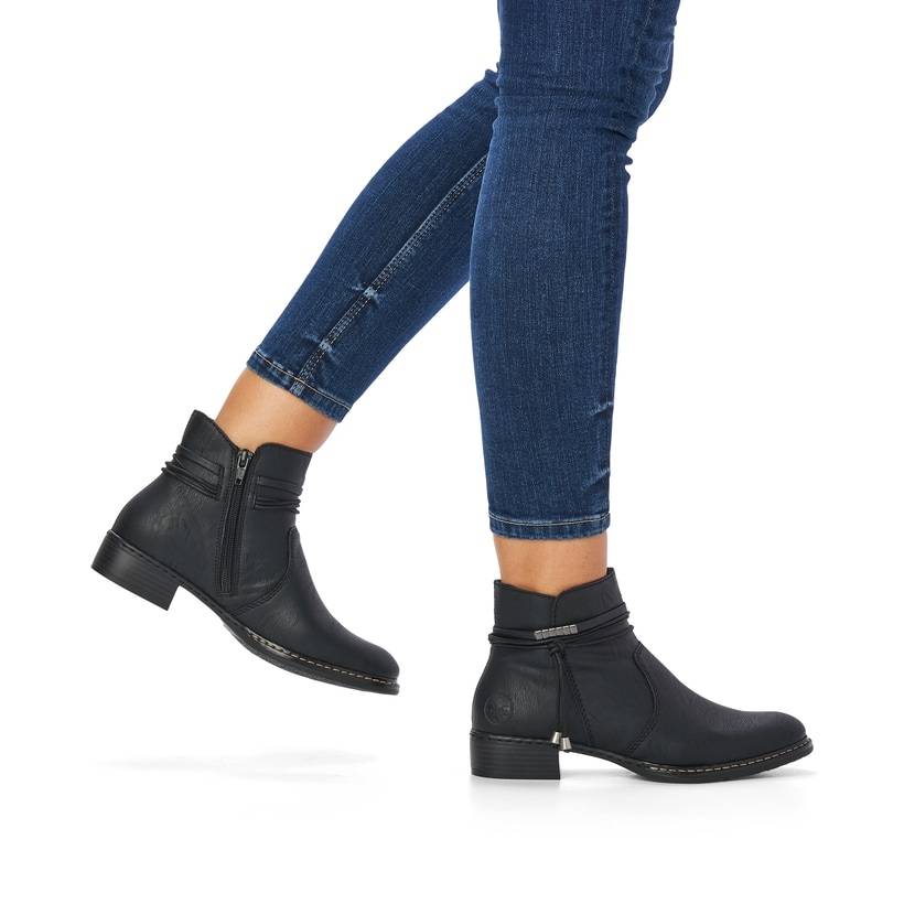 Rieker Artikelnummer 73488-00 Rieker Damen Stiefeletten tiefschwarz zollfrei