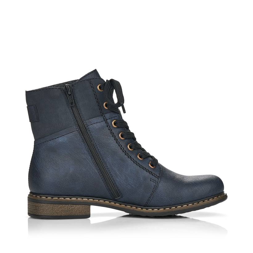Rieker Artikelnummer 71242-15 Rieker Damen Schnürstiefel ozeanblau 50% Rabatt für begrenzte Zeit